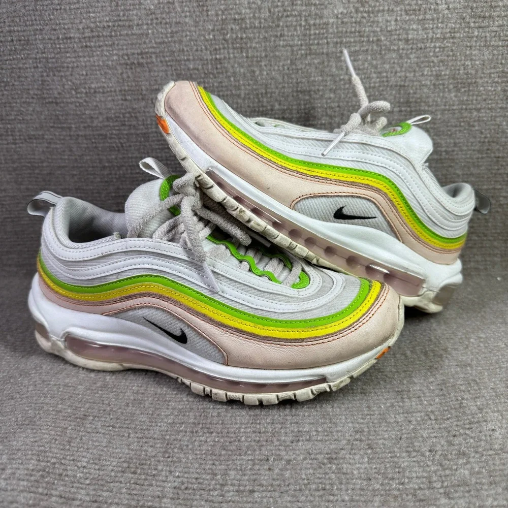Nike Air Max 97 Womens 7.5‎ White Green Pink FD0870-100 Sneakers